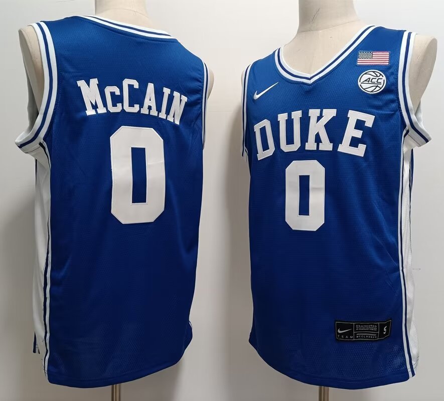 2024 NCAA Men Duke Blue Devils #0 Jared McCain blue nike jersey->ncaa teams->NCAA Jersey